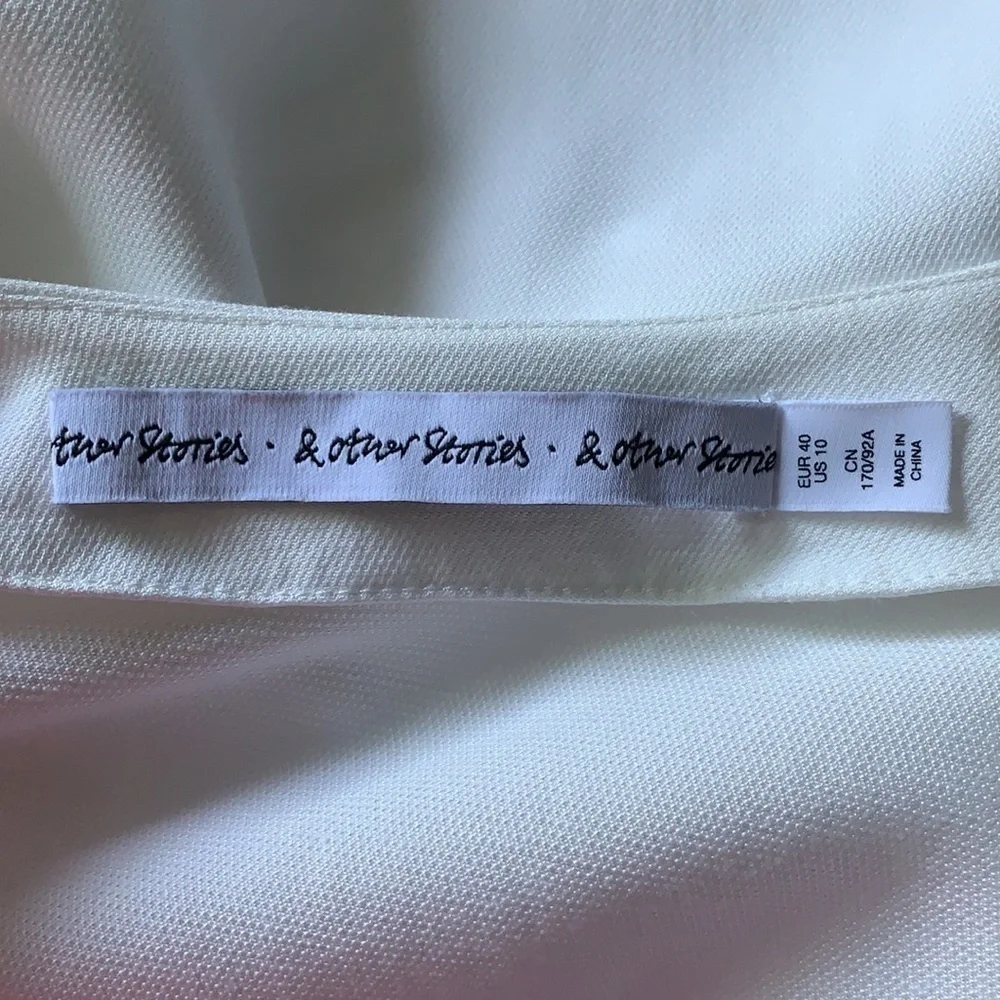 & Other Stories Dress Mini Lace Up White 10